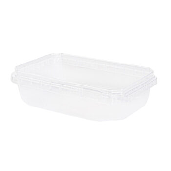 Containers With Lock Rectangle 13.5oz Clear