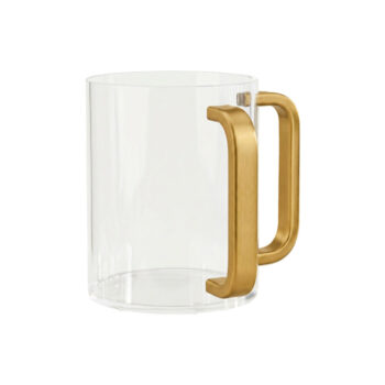 Acrylic Wash Cup Gold Handle