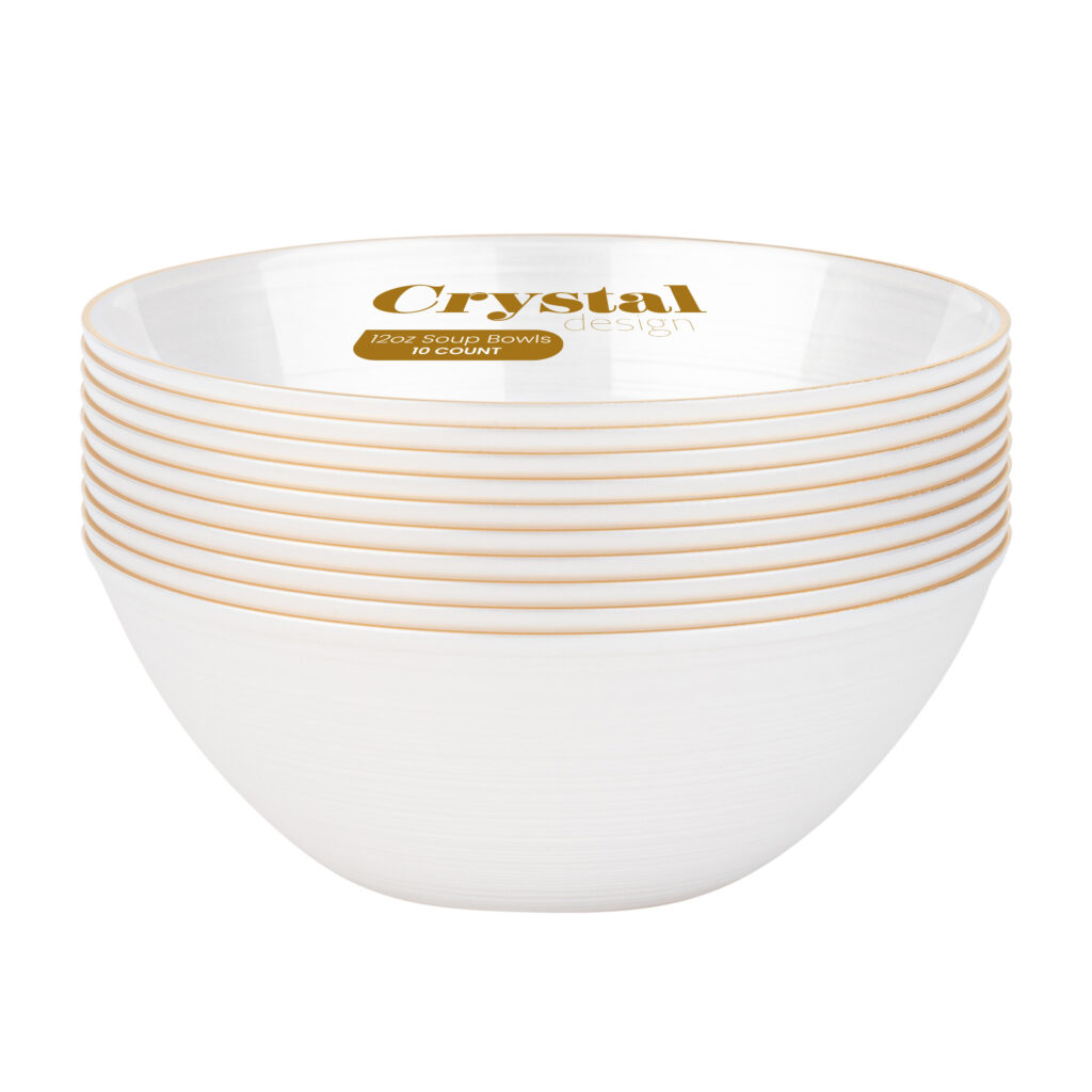 Crystal Design 12oz Bowls Pearl (10 Count)