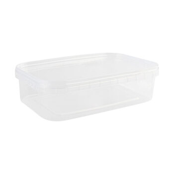 Rectangle Lock Containers With Lids 24oz Clear