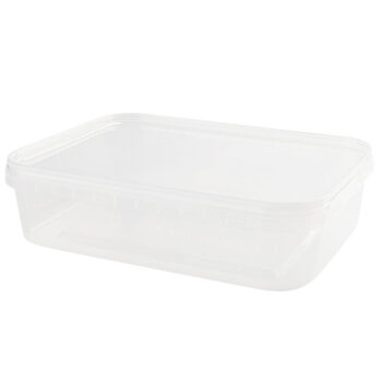 Rectangle Lock Containers With Lids 50oz Clear