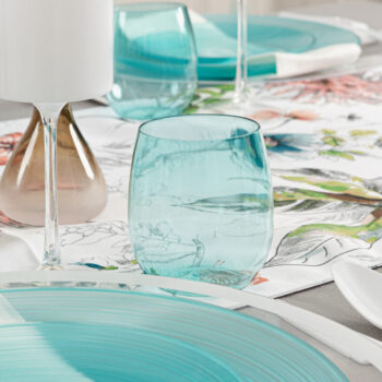 Alternative view of Stemless Goblets 12 oz Aqua Transparent