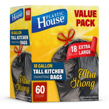 18 Gal Black Garbage Bags (60 Count)