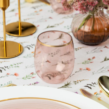 Alternative view of Stemless Goblets 12 oz Rose Gold Rim
