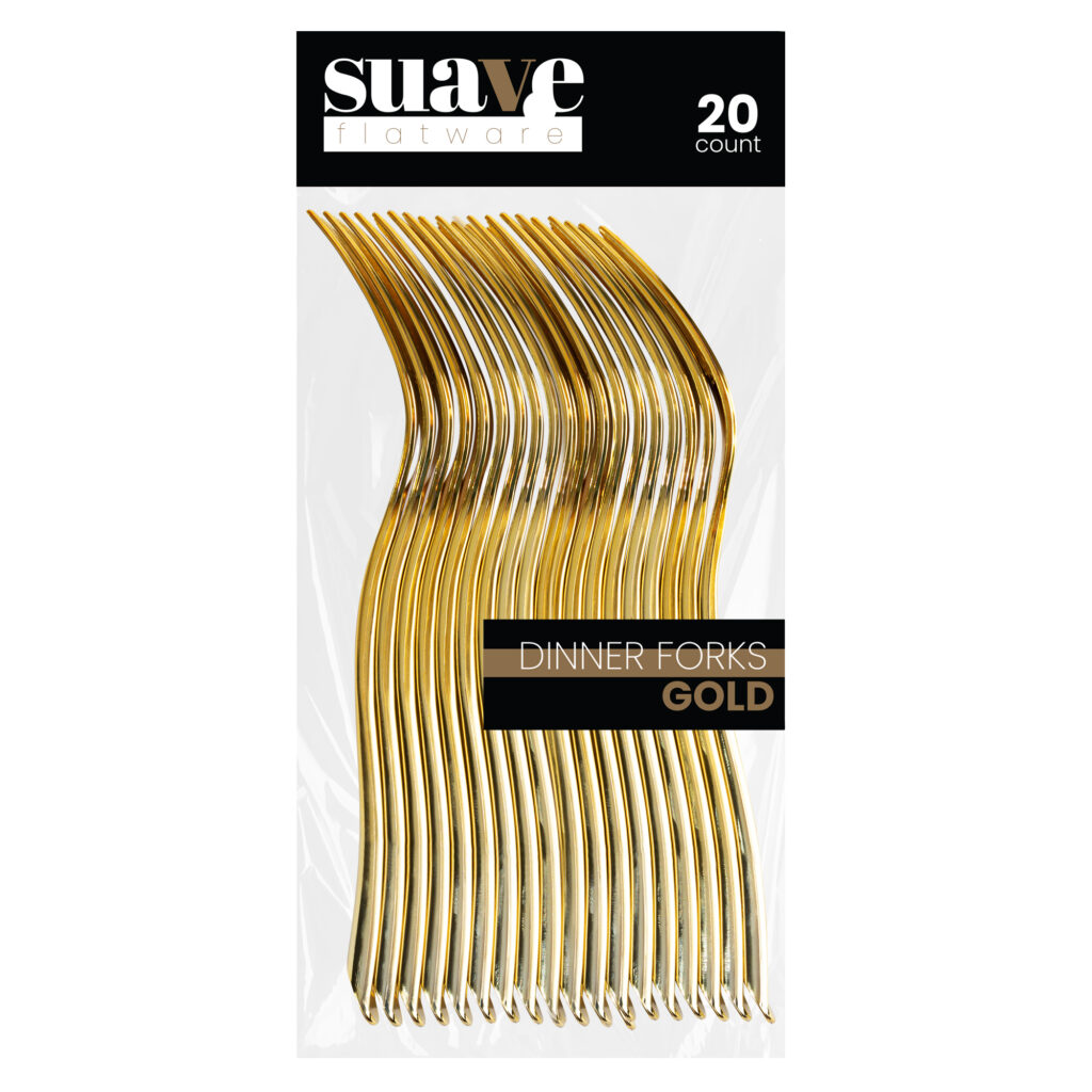 Suave Flatware Gold Dinner Forks (20 Count)