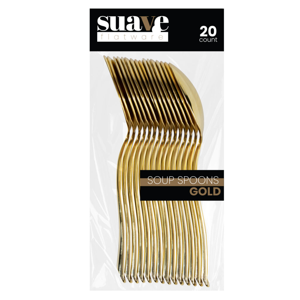 Suave Flatware Gold Soup Spoons (20 Count)