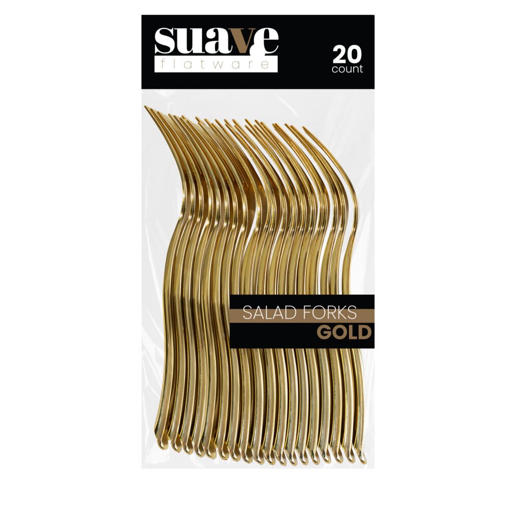 Suave Flatware Gold Salad Forks (20 Count)