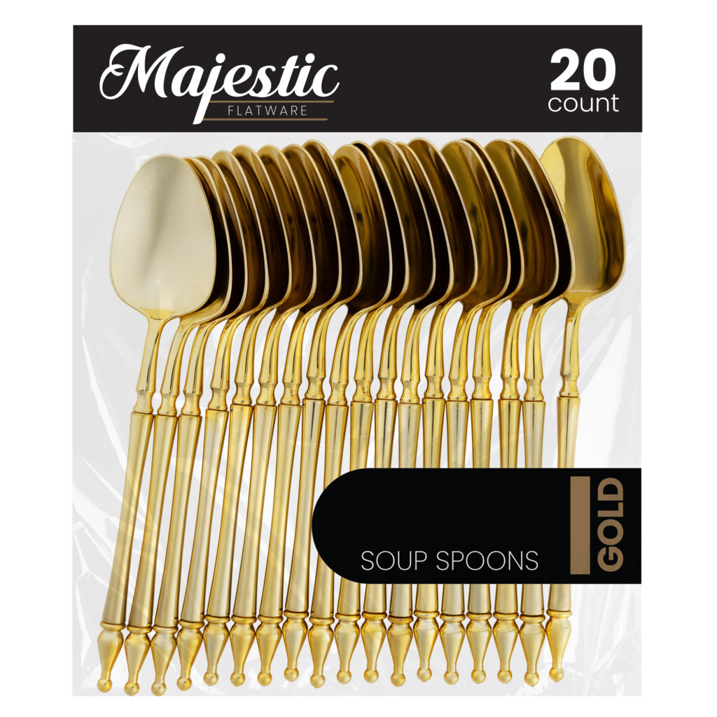 Majestic Gold Soup Spoons (20 Count)