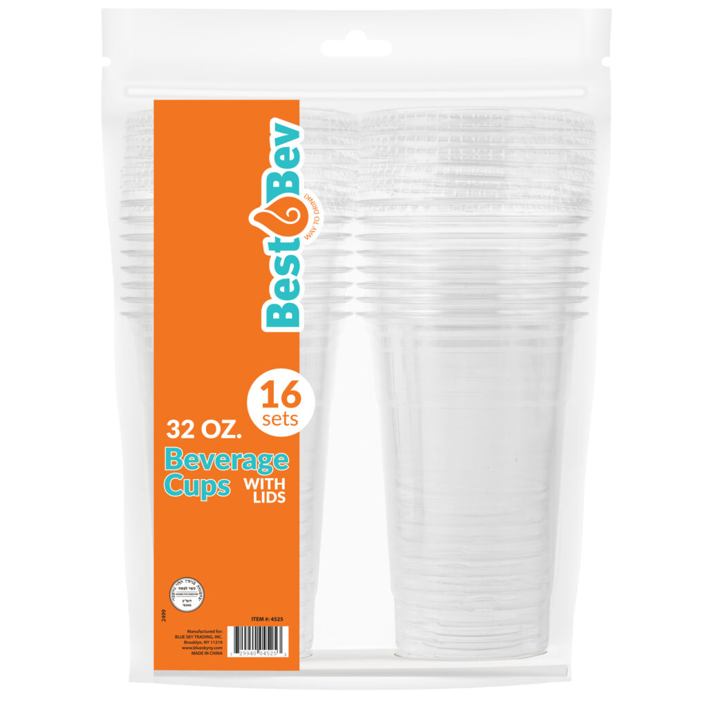 PET Cups/Lids Combo 32oz (16 Count)