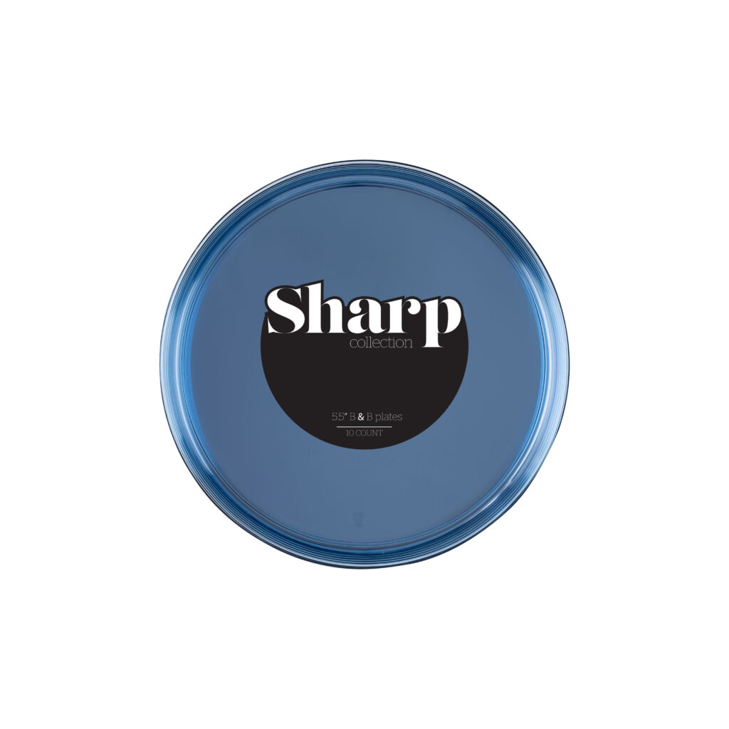 Sharp Blue Transparent 5.5" Plates (10 Count)