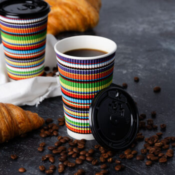 Alternative view of Ripple Hot Cups Colored Striped Combo