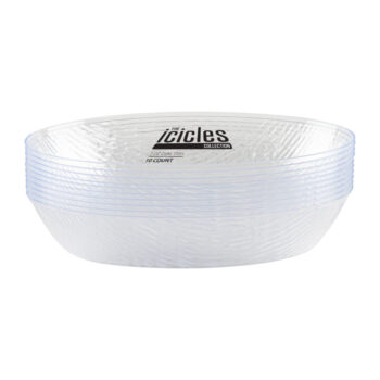 Icicles Clear 7oz Oval Bowls (10 Count)
