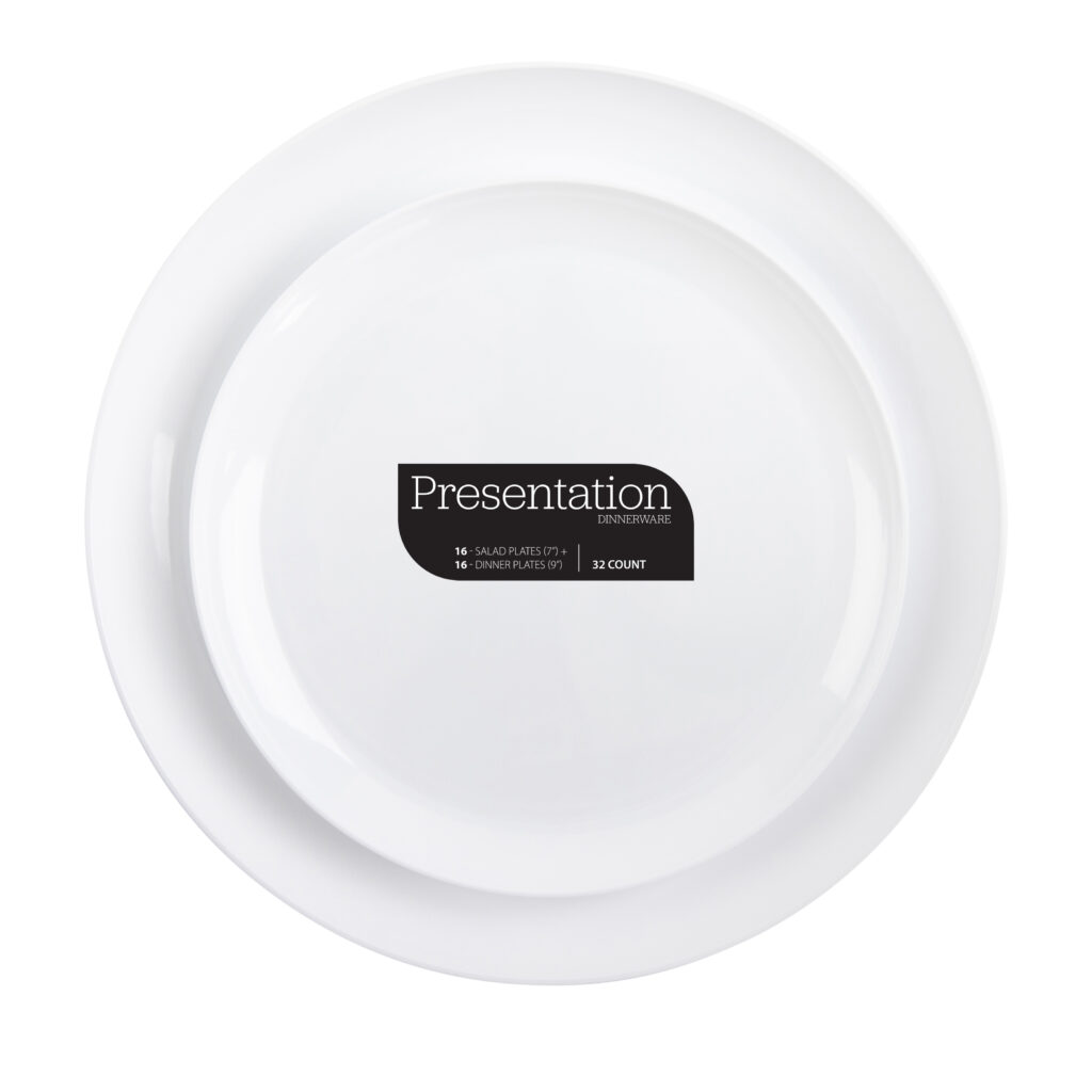 Presentation Plates White 7" & 9" Combo (32 Count)