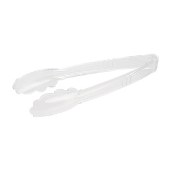 Scalloped Tongs 9" Clear (2 Count)