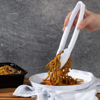 Alternative view of Scalloped Tongs 9" White (2 Count)