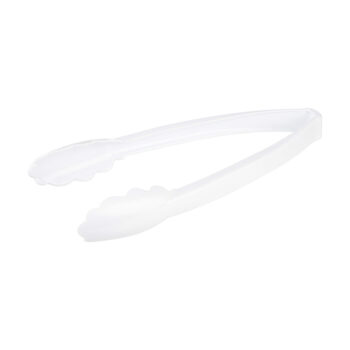 Scalloped Tongs 9" White (2 Count)