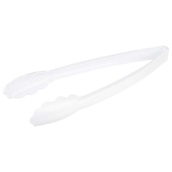 Scalloped Tongs 12" White (2 Count)
