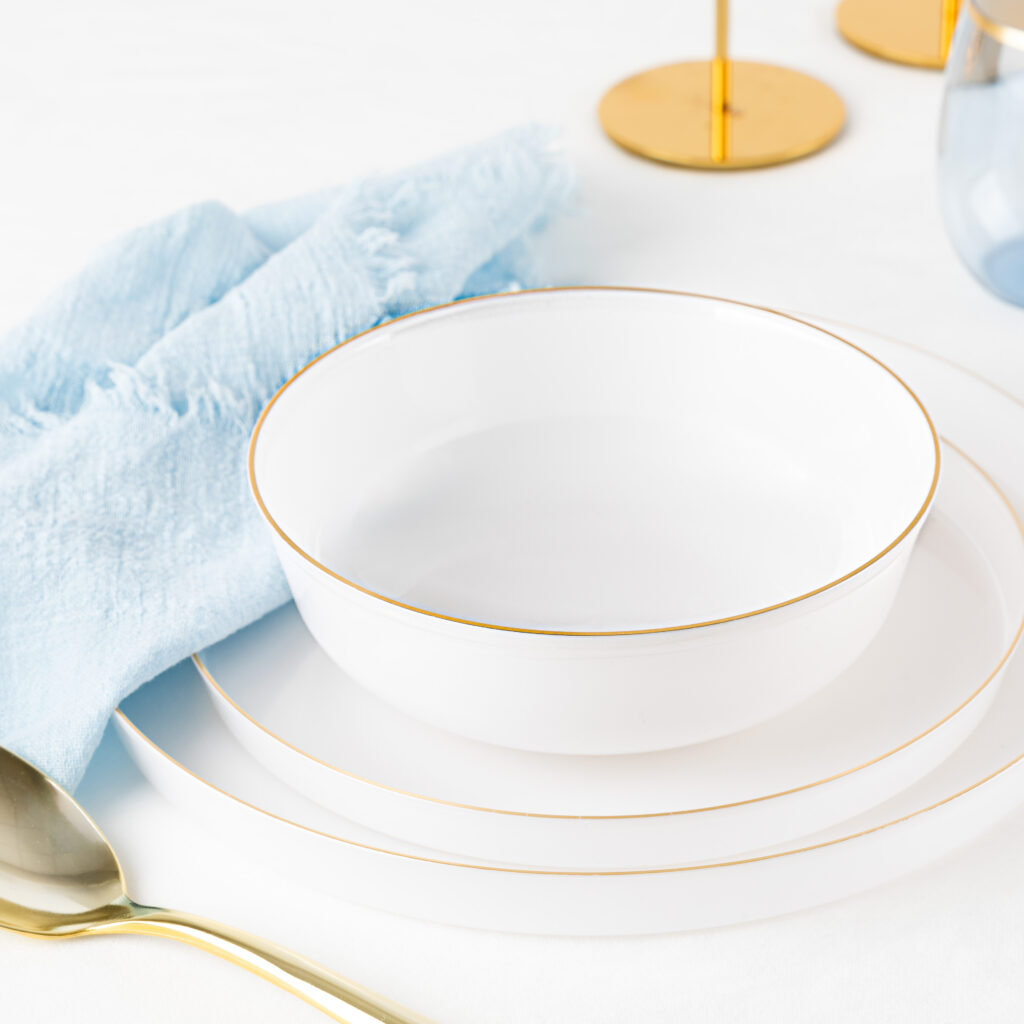Edge 16 oz Bowls Pearl Gold Rim (10 count) - Image 2