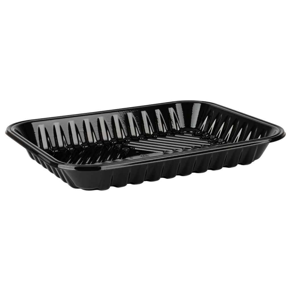 Meat Trays 4P Black 9.1" X 7"