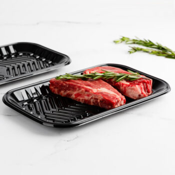 Alternative view of Black Meat Trays