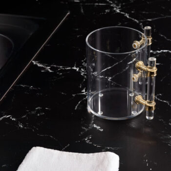 Alternative view of Acrylic Wash Cup With Gold Ring Handles