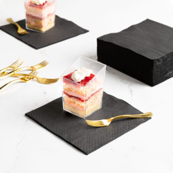 Alternative view of Cocktail Napkins Black (80 Count)