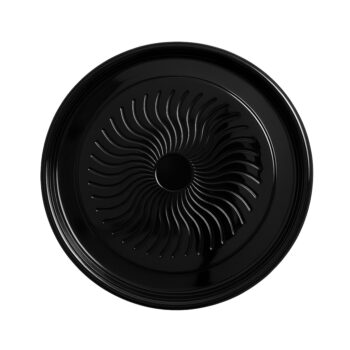 12" Round Catering Tray Black