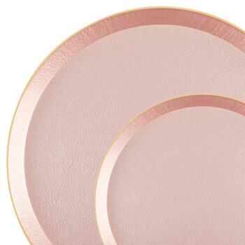 Edge Pebbled Pink Pearl/Gold Rim