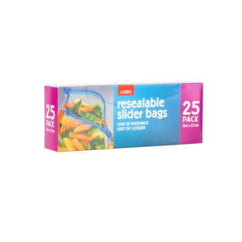 Zip Slider Gallon Size Bags (25 Count)
