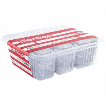 Cutlery Sectional Tray Clear 64 Forks, 64 Teaspoons, & 64 Knives (192 Count)