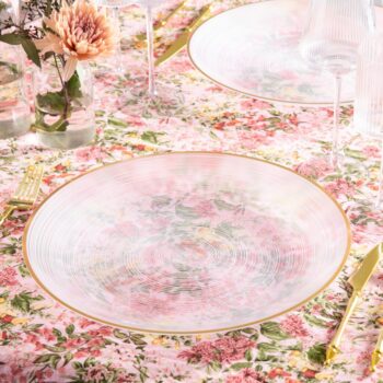 Alternative view of Chargers 13" Crystal Clear/Gold Rim (4 count)