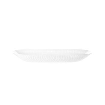 Long Hammered Bowl 12" White