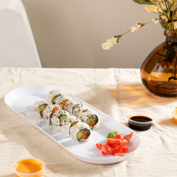 Alternative view of Long Oval Tray 15.75" White