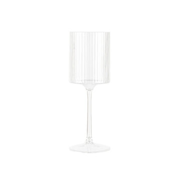 Ribbed Square Wine Glass 8.5 oz