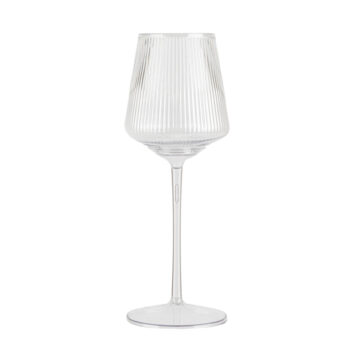 Ribbed Hip Wine Glass 12 oz