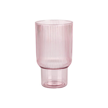 Ribbed Tumblers 12 oz Pink