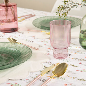 Alternative view of Ribbed Tumblers 12 oz Pink