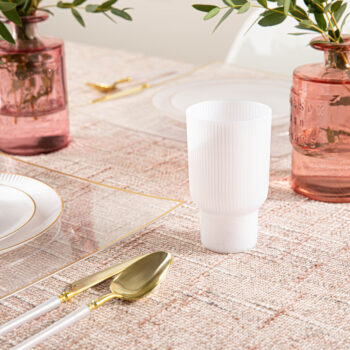 Alternative view of Ribbed Tumblers 12 oz Pearl