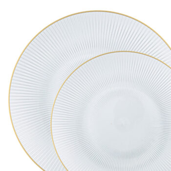 Glass Clear/Gold Rim