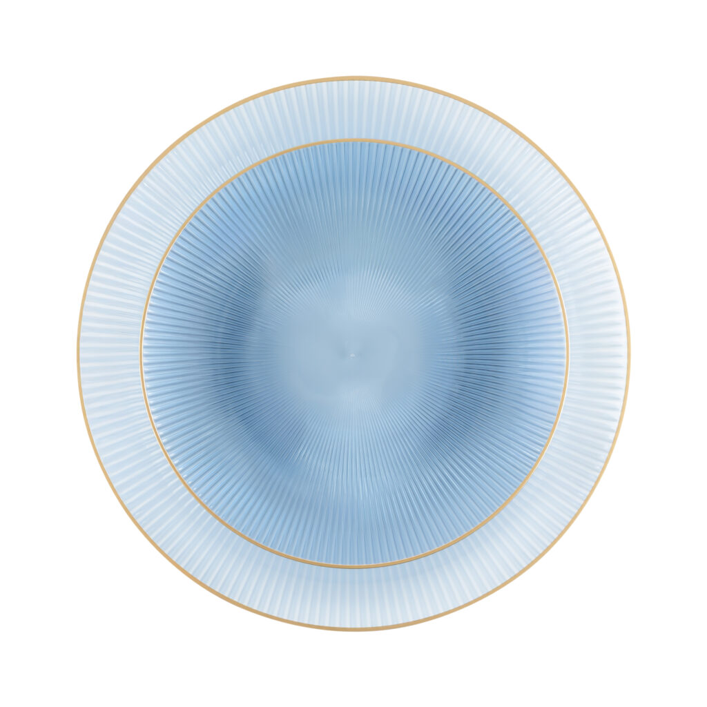 Glass Blue Transparent/Gold Rim - Image 5