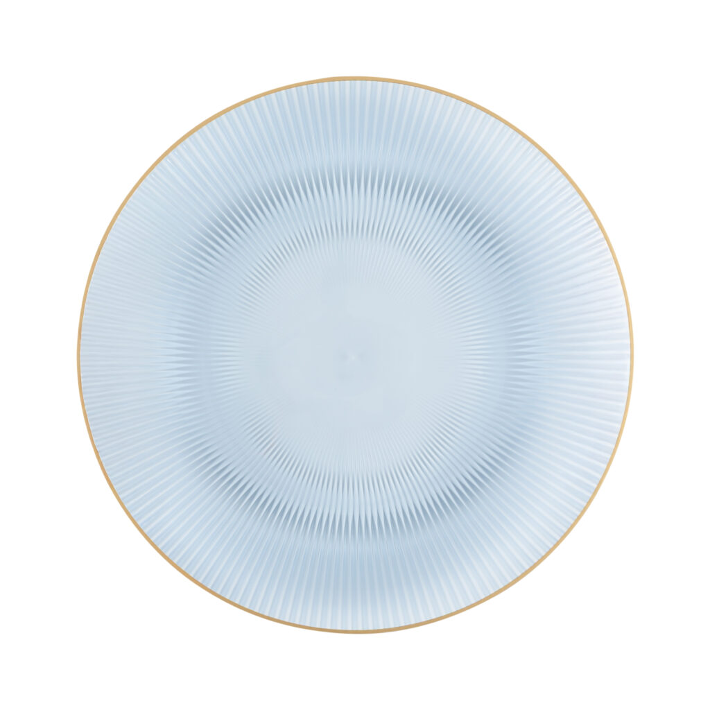 Glass Blue Transparent/Gold Rim - Image 4