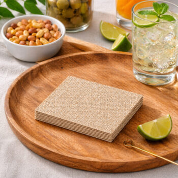 Alternative view of Burlap Print Cocktail Napkins (40 count)