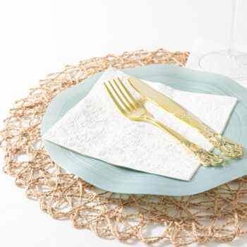 Alternative view of White Embossed Lunch Napkins (40 count)