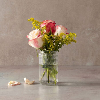 Alternative view of Ribbed Mini Vases Clear (6 Count)