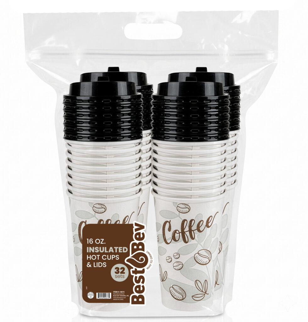 Insulated Cups/Lids Sage/Brown - Image 6
