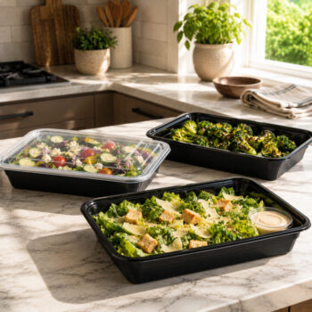 Alternative view of Bento 58oz Oblong Containers (4 Count)