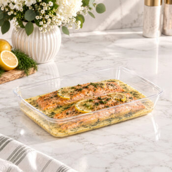 Alternative view of 52oz Deep Glass Tray 7" x 10" (Lid 4956)